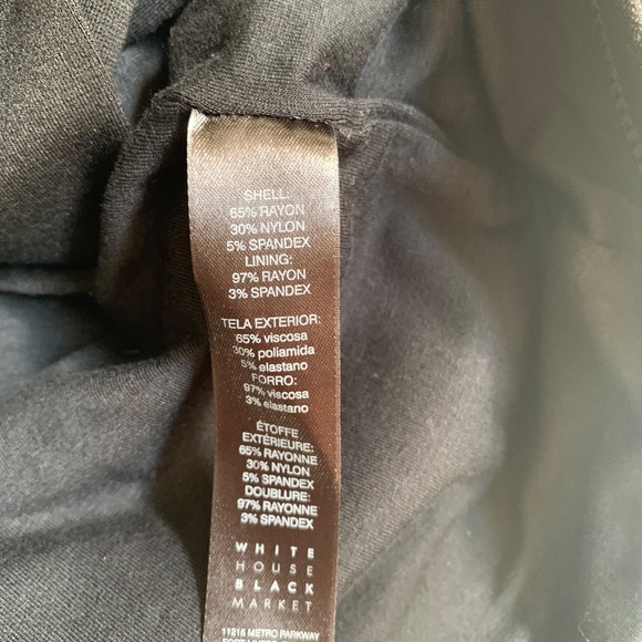 White House Black Market Black Zip Front Jacket sz 4 - Picture 8 of 8